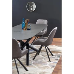 Skånska Möbelhuset Sparrow Matbord 180-240 X 95 Cm - Grå/svart -Stolar affär 56141b45440d0d6debc023f45fa072d89a