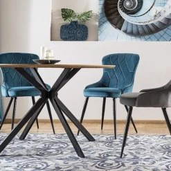 Skånska Möbelhuset Aster Matbord 120 Cm - Ek/svart -Stolar affär 56bba785c1bd138b0971f02f49845b9465