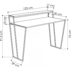 Skånska Möbelhuset Pal Skrivbord 123x50 Cm - Ek -Stolar affär 57734eb463a64227aafad930ad4242e7eb
