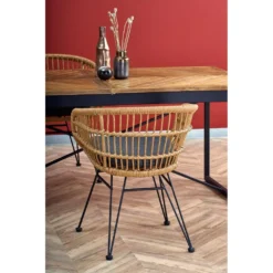 Skånska Möbelhuset Santos Matbord 180-240 Cm - Honungsek/svart -Stolar affär 581535fb328511e2e6e72f75ad734b514e