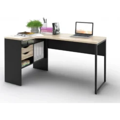 Skånska Möbelhuset Function Plus Skrivbord 145,1 X 81 X 76,8 Cm - Svart/ek -Stolar affär 583c52bb21fd701ba5d286a4157de101b6