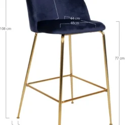 HOUSE NORDIC Lausanne Barstol - Blå/mässing 13 HOUSE NORDIC Lausanne Barstol - Blå/mässing -Stolar affär 5887eed8451043b29ca94a6110248933e7