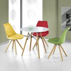 Skånska Möbelhuset Björg Runt Matbord 80 Cm - Vit/bok