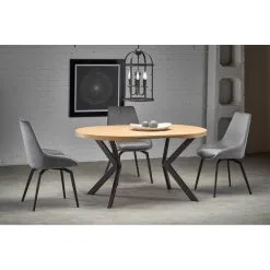 Skånska Möbelhuset Nastro Matbord 100-250 Cm - Ek/svart -Stolar affär 59065ada8743601b9716d855f94a6ade0a