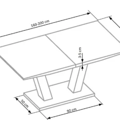 Skånska Möbelhuset Marine Utdragbart Matbord 160-200 Cm - Vit Högglans -Stolar affär 59b62174803b0522fcb88ba23a65116e30