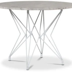 Skånska Möbelhuset Zoo Matbord Ø105 Cm - Vit / Beige Marmor