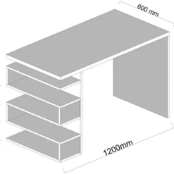 Skånska Möbelhuset Snake Skrivbord 120x60 Cm - Vit/valnöt -Stolar affär 5b6f6d773ab1ab2076ef2941eb5f28f0e4