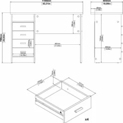 Skånska Möbelhuset Function Plus Skrivbord 110 X 48,5 X 76 Cm - Ek -Stolar affär 5ba5393ef01f3d445125a9468e3b40ab5e