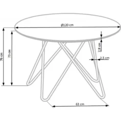 Skånska Möbelhuset Nocture Runt Matbord 120 Cm I Diameter - Grå Marmorfoliering/guld -Stolar affär 5c6e08f7c15359826d2eda3c4e83d1f7b7