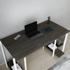 Skånska Möbelhuset Academy Skrivbord 125,2 X 60 Cm - Vit/mörkgrå -Stolar affär 5c8434c82eeeff912dc8d57f19136527e7