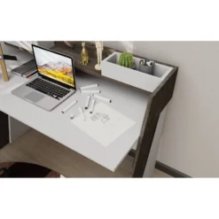 Skånska Möbelhuset Broklyn Skrivbord 123,6 X 59,6 Cm - Vit/wenge -Stolar affär 5cf0d4146b427ee3c83820497fa78274ee