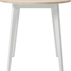 Skånska Möbelhuset Keita Matbord Ø80 Cm - Sonoma Ek/vit -Stolar affär 5e8fc55c642ddf6cabf35d4837c4b2b2d2