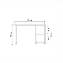 Skånska Möbelhuset Bera Skrivbord 125x54,5 Cm - Furu/svart -Stolar affär 5f85a7f7148a485fec736b5cbad583e167