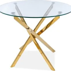 Stolar affär 14 Skånska Möbelhuset Charlotte Matbord Ø90 Cm - Guld