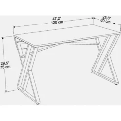 Skånska Möbelhuset Gyza Skrivbord 120 X 60 Cm - Vit/guld -Stolar affär 60c7366df7301b3149ad43347d286e2b4b
