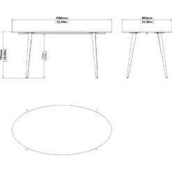 Skånska Möbelhuset Oslo Matbord 160 X 80 Cm - Vit/svart -Stolar affär 60d3c15fcc5f320f2210d115fad7fa8077