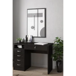 Skånska Möbelhuset Function Plus Skrivbord Med 4 Lådor 109,3 X 48,5 Cm - Svart Ask -Stolar affär 61aad8897408b7339dc04f5345b5c63a31