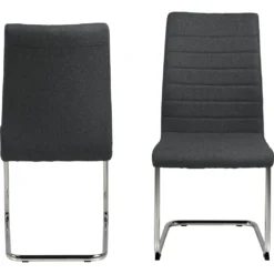 Skånska Möbelhuset Moon Matstol - Grå/krom -Stolar affär 61ef768a70168cfd5933162490cec35203