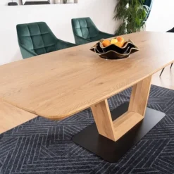 Skånska Möbelhuset Santiago Matbord 160-220 Cm - Ek/svart -Stolar affär 6219dd4a2cc7dd373628c6552e59e18441