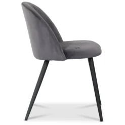 Skånska Möbelhuset Alice II Stol - Grå Sammet / Svarta Ben -Stolar affär 623112aa08005b3387aa561120ac6687df
