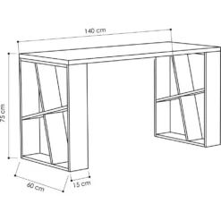 Skånska Möbelhuset Honey Skrivbord 140x60 Cm - Vit/ek -Stolar affär 623bfbe2c8d699298b669f6eac21bc1d23
