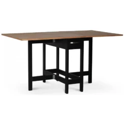 Skånska Möbelhuset Fårö Klaffbord 30/90/150 X 80 Cm - Svart / Ek -Stolar affär 62999b477b8ddb3a50053a9d9a7d5fcb1f