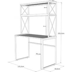 Skånska Möbelhuset Mercan Skrivbord 105x50 Cm - Svart/furu -Stolar affär 62f1c57d7cede54017fa3f43f6b3f5d479
