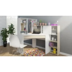 Skånska Möbelhuset Function Plus Skrivbord 138,4 X 101,6 X 141,1 Cm - Vit/ek -Stolar affär 62f3c60cb368a40a603115ec71dfd371c7