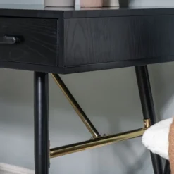 Skånska Möbelhuset Ansmark Skrivbord 110x60 Cm - Svart/mässing -Stolar affär 636353b10d660a2f04d9e6f8b2c6f5760a