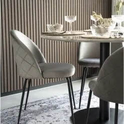 HOUSE NORDIC Bolzano Matbord - Marmorimitation/svart - ø110 -Stolar affär 63dec5d3cdc3b211de480e89323f362b5a