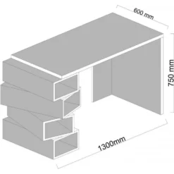 Skånska Möbelhuset Jenga Skrivbord 130x60 Cm - Vit/valnöt -Stolar affär 6513fa520ad4932426ba3a7da4e0dfb83b