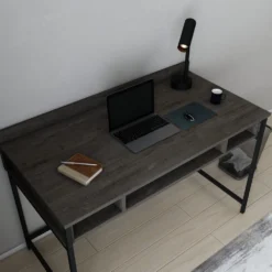 Skånska Möbelhuset Alma Skrivbord 120 X 60 Cm - Svart/mörkgrå -Stolar affär 6566ec5564895e6c634d93ab7314ec58a4