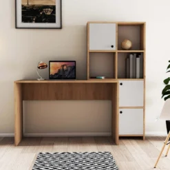 Skånska Möbelhuset Silence Skrivbord 71,8x25 Cm - Ek/vit -Stolar affär 658526f4b5fa06ac29ab6e7038eebba132