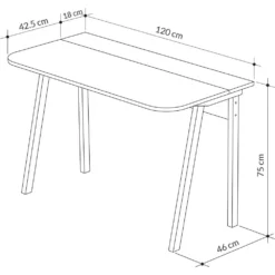 Skånska Möbelhuset Luton Skrivbord 120x60 Cm - Vit/grå -Stolar affär 66532d1f999e73ef0666822eedd6b7824b
