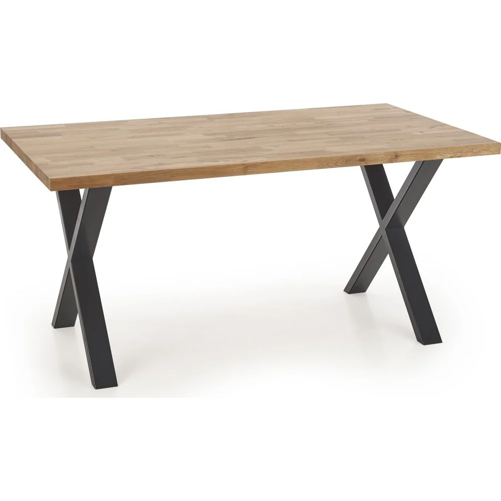 Skånska Möbelhuset Gambon Matbord Med Kryssben 160 Cm - Ek/svart 2 Skånska Möbelhuset Gambon Matbord Med Kryssben 160 Cm - Ek/svart