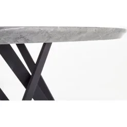 Skånska Möbelhuset Orcan Runt Matbord Ø140 Cm - Grå Marmor/svart -Stolar affär 6b651035eb10e4241a5ed9249da1c0a7a4