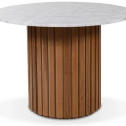 Skånska Möbelhuset Matisse Runt Matbord I Marmor D105 Cm - Ek / Marmor (Vit)