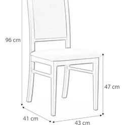 Skånska Möbelhuset Gille Matstol - Mörk Valnöt/gräddvit -Stolar affär 6c373bdc5b575fe48c0913aa4d53972458
