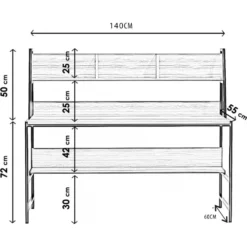 Skånska Möbelhuset Ceren Skrivbord 140 X 60 Cm - Valnöt -Stolar affär 6c93142716e48334d92474c539abc017d9