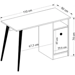 Skånska Möbelhuset Corso Skrivbord 110x50 Cm - Vit/safir Ek -Stolar affär 6cc334aeff2dc0b99bf373e2da4e26c6f8