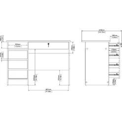 Skånska Möbelhuset Function Plus Skrivbord Med 3 Lådor 109,3 X 48,5 Cm - Svart -Stolar affär 6ee75c64004e25e4fa753da3485a7167e7