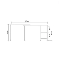Skånska Möbelhuset Bera Skrivbord 125x54,5 Cm - Furu/svart -Stolar affär 7083c1246ba528c2a2dfbd2d50beaa67a2