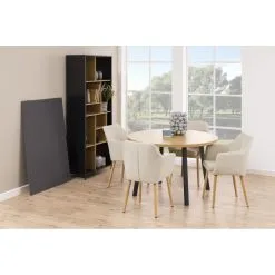 Skånska Möbelhuset Mallow Matbord Ø120 Cm - Ek/svart -Stolar affär 74802350b7a6b0391f683075797c1411ce