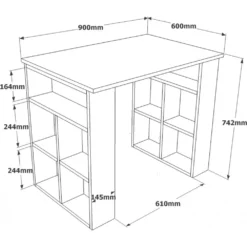 Skånska Möbelhuset Britt Skrivbord 90x60 Cm - Furu/vit -Stolar affär 75399d8344462be344b87d66cc2da6e5ec