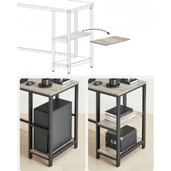 Skånska Möbelhuset Rami Hörnskrivbord 138/138 X 49 Cm - Gråbeige/svart -Stolar affär 75e17965a6ea7c3f8d7b9b814f303623f6