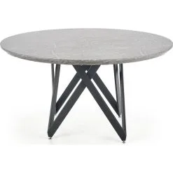 Skånska Möbelhuset Orcan Runt Matbord Ø140 Cm - Grå Marmor/svart -Stolar affär 77fa2dc0bb6db8fc3bee36251295224122