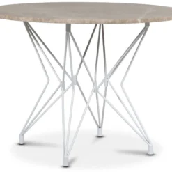 Skånska Möbelhuset Zoo Matbord Ø105 Cm - Vit / Beige Empradore