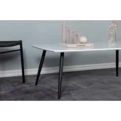 Skånska Möbelhuset Paradis Soffbord 120 X 70 Cm - Vit/svart -Stolar affär 78d61cbc52017f8eb8c56be22123a324fd