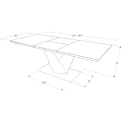 Skånska Möbelhuset Taylor Matbord 120-180 Cm - Grå -Stolar affär 790eadc8ba02fd083548a6ad898469345d