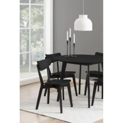 Skånska Möbelhuset Roxby Matbord Ø105 Cm - Svart -Stolar affär 7984ac6c1cb93bdba172def4f444305e21